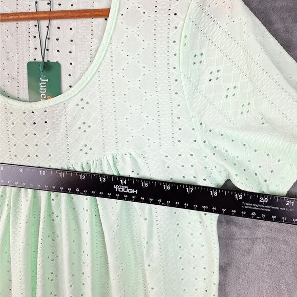Womens Top Large Boho Cottagecore Eyelet Summer Casual Peasant Embroidered NWT - Picture 4 of 7